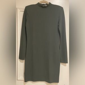 Green mock-neck dress, size 8